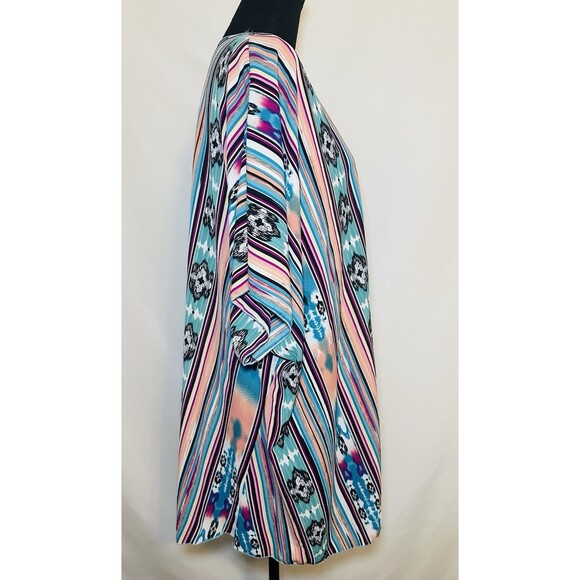 Now N Forever Aztec Print Colorful Open Front Cardigan Kimono Boho Plus Size‎ 2X - Picture 4 of 8